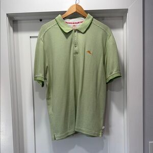 Tommy Bahama Green Striped Casual Button Down Shirt